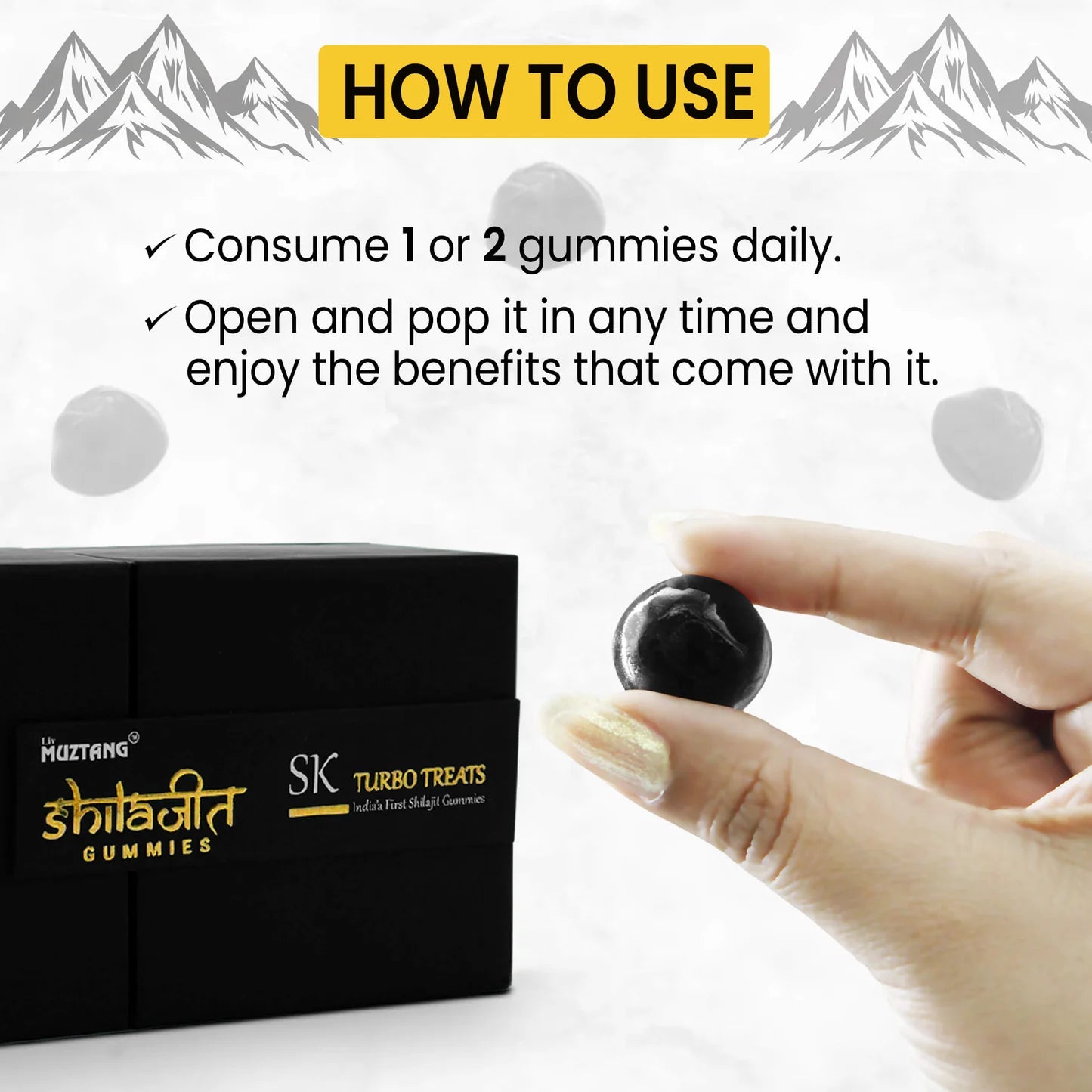 SK Turbo Treats Shilajit Gummies | Pure Himalayan Shilajit Gummies | Best Shilajit For Men